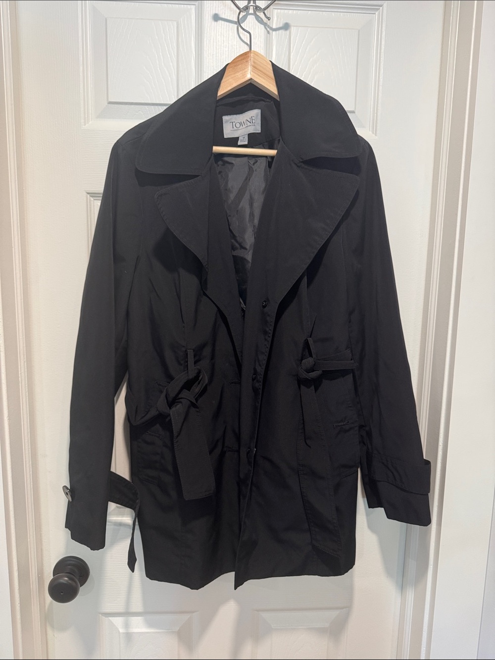 London Fog Black Women's Trench Coat